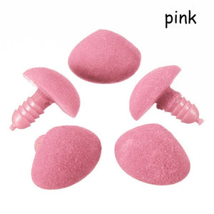 SIRENXI 12*14mm Plastic Triangle Noses Velvet Noses Buttons Eyes DIY for Bear Toy DIY Safety Nose Accessories for Dolls Toys