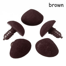 Load image into Gallery viewer, SIRENXI 12*14mm Plastic Triangle Noses Velvet Noses Buttons Eyes DIY for Bear Toy DIY Safety Nose Accessories for Dolls Toys