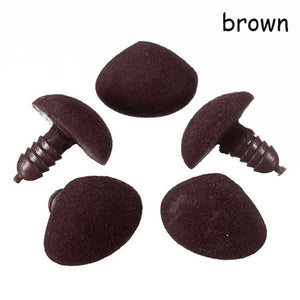 SIRENXI 12*14mm Plastic Triangle Noses Velvet Noses Buttons Eyes DIY for Bear Toy DIY Safety Nose Accessories for Dolls Toys