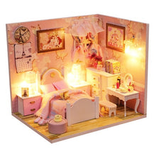 Load image into Gallery viewer, Doll House Furniture Diy Miniature 3D Wooden Miniaturas Dollhouse Toys for Children Birthday Gifts Casa Kitten Diary H013