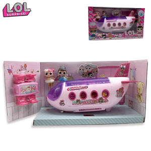 LOL Surprise Original House Dolls Airplane Toys Anime Figures Plane Model Collection DIY toy girl Birthday Gifts