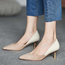 Load image into Gallery viewer, Women Heels Brand Fashion Shoes Party Dress Pumps Winter Autumn Point Toe Lady High Heels Metal Wedding Shoes 2020 New Shoes