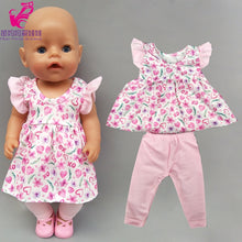 Load image into Gallery viewer, 43cm New Born Baby Doll Clothes Rompers for 17 Inch Baby Bona Doll Pants Hat for Toy Wear