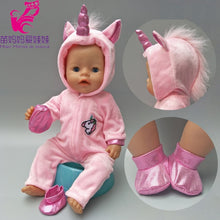 Load image into Gallery viewer, 43cm New Born Baby Doll Clothes Rompers for 17 Inch Baby Bona Doll Pants Hat for Toy Wear