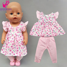 Load image into Gallery viewer, 43cm New Born Baby Doll Clothes Rompers for 17 Inch Baby Bona Doll Pants Hat for Toy Wear
