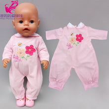 Load image into Gallery viewer, 43cm New Born Baby Doll Clothes Rompers for 17 Inch Baby Bona Doll Pants Hat for Toy Wear