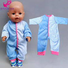 Load image into Gallery viewer, 43cm New Born Baby Doll Clothes Rompers for 17 Inch Baby Bona Doll Pants Hat for Toy Wear