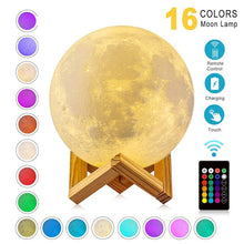 Load image into Gallery viewer, ZK20 Dropshipping USB Rechargeable 3D Print Moon Lamp Night Light Creative Home Decor Globe Bedroom Lover Children Gift