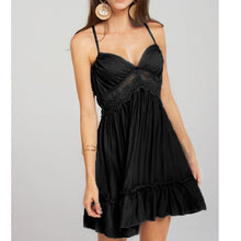 Load image into Gallery viewer, [judgeme reviewtest]2020 Brand New Women Party Lace Flower Backless Mini Dress Summer Sexy Sling Spaghetti straps Deep V Neck Wedding Club Vestidos