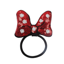 Load image into Gallery viewer, 1/5/12 Pcs Shiny Glitter Elastic Hair Band Heart Star Hair Tie Kids Korean Hair Rope Crwon Kawaii Kids Rabbit Hair Accessories