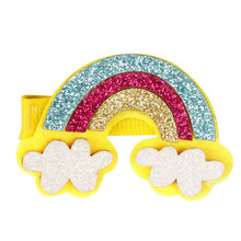 Load image into Gallery viewer, 1/5/12 Pcs Shiny Glitter Elastic Hair Band Heart Star Hair Tie Kids Korean Hair Rope Crwon Kawaii Kids Rabbit Hair Accessories