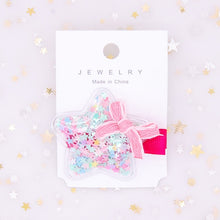 Load image into Gallery viewer, 1/5/12 Pcs Shiny Glitter Elastic Hair Band Heart Star Hair Tie Kids Korean Hair Rope Crwon Kawaii Kids Rabbit Hair Accessories