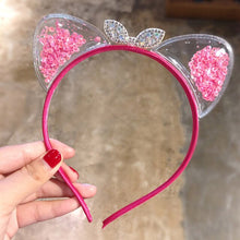 Load image into Gallery viewer, Kawaii Shiny Sequins Cat Ears Headband for Girl Manual Cat Ears Hairband Kid Hair Accessories for Women Cartoon Headband