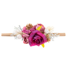 Load image into Gallery viewer, Warmom Baby Girls Fashion Cute Headband Hair Accessories Newborn Infant Princess Flowers Floral Hair Band Kids Elastic Headwrap