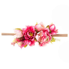 Load image into Gallery viewer, Warmom Baby Girls Fashion Cute Headband Hair Accessories Newborn Infant Princess Flowers Floral Hair Band Kids Elastic Headwrap