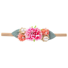 Load image into Gallery viewer, Warmom Baby Girls Fashion Cute Headband Hair Accessories Newborn Infant Princess Flowers Floral Hair Band Kids Elastic Headwrap