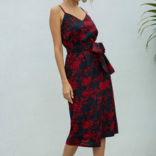 Load image into Gallery viewer, Leopard Print Girls Holiday Dress Women Sexy Sleeveless Split Summer Dresses Vacation Boho V-Neck Beach Female Sashes Robe G1144