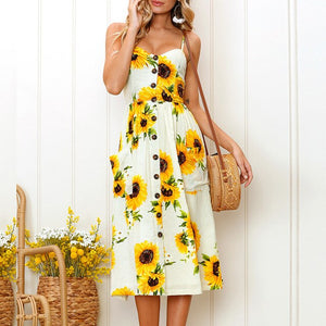 Leopard Print Girls Holiday Dress Women Sexy Sleeveless Split Summer Dresses Vacation Boho V-Neck Beach Female Sashes Robe G1144