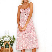 Load image into Gallery viewer, Leopard Print Girls Holiday Dress Women Sexy Sleeveless Split Summer Dresses Vacation Boho V-Neck Beach Female Sashes Robe G1144