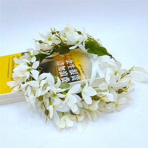 11111 Simulation Flowers Wreath Women Hair Accessories Wedding Floral Headwear Adjustable Bohemian Floral Garland Festival Headband